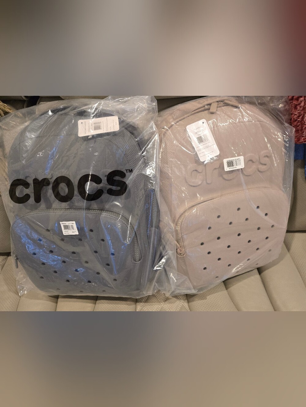 1-Crocs Backpack, Taupe OR Slate Grey, Price Is For 1 Backpack